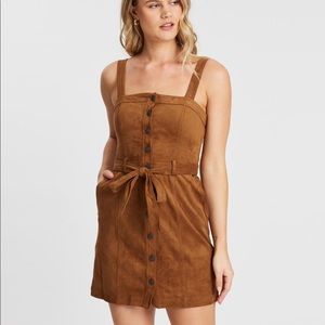 💫Abercrombie faux suede Pinafore dress